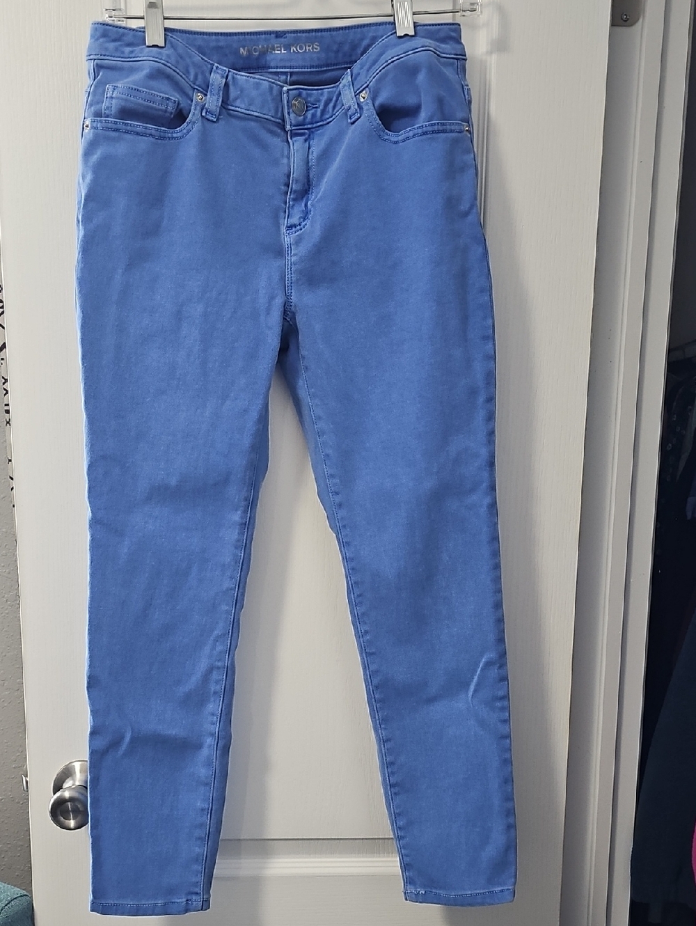 Michael Kors Light Blue Stretch Skinny Cropped Jeans